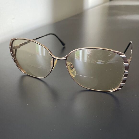 Vtg Designs By Ruth Vanity Eyewear Frames Only Eyeglasses Rose Gold Silver *READ - Picture 1 of 11